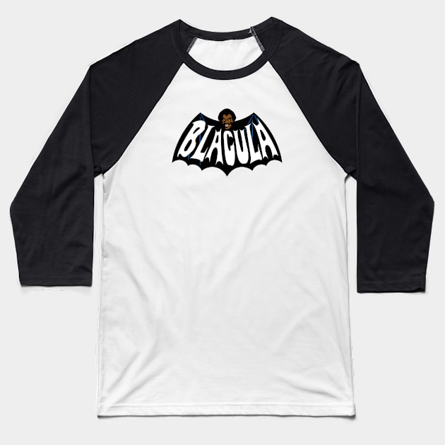 BLACULA - '66 Style parody Baseball T-Shirt by KERZILLA